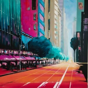 Beautiful day in the city - 80 x 80 cm