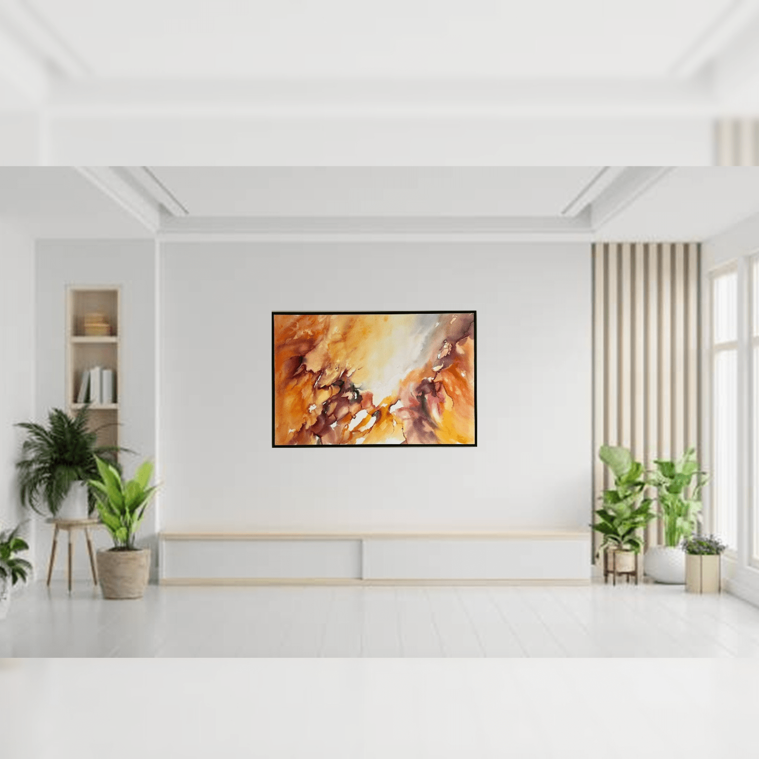 Pardelà - aquerelle de Marie Rebel dans un salon