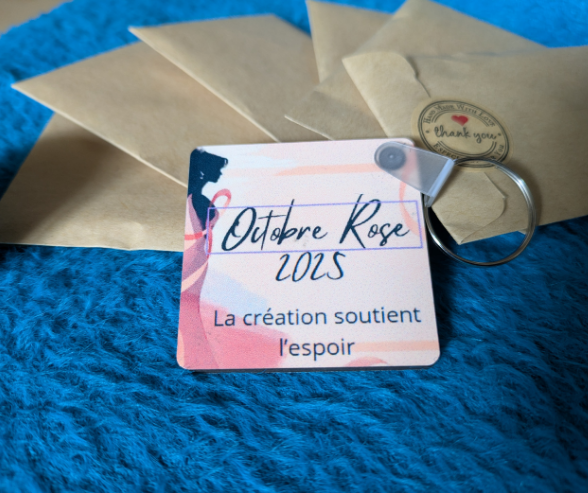 Porte-clé solidaire Octobre Rose 2025