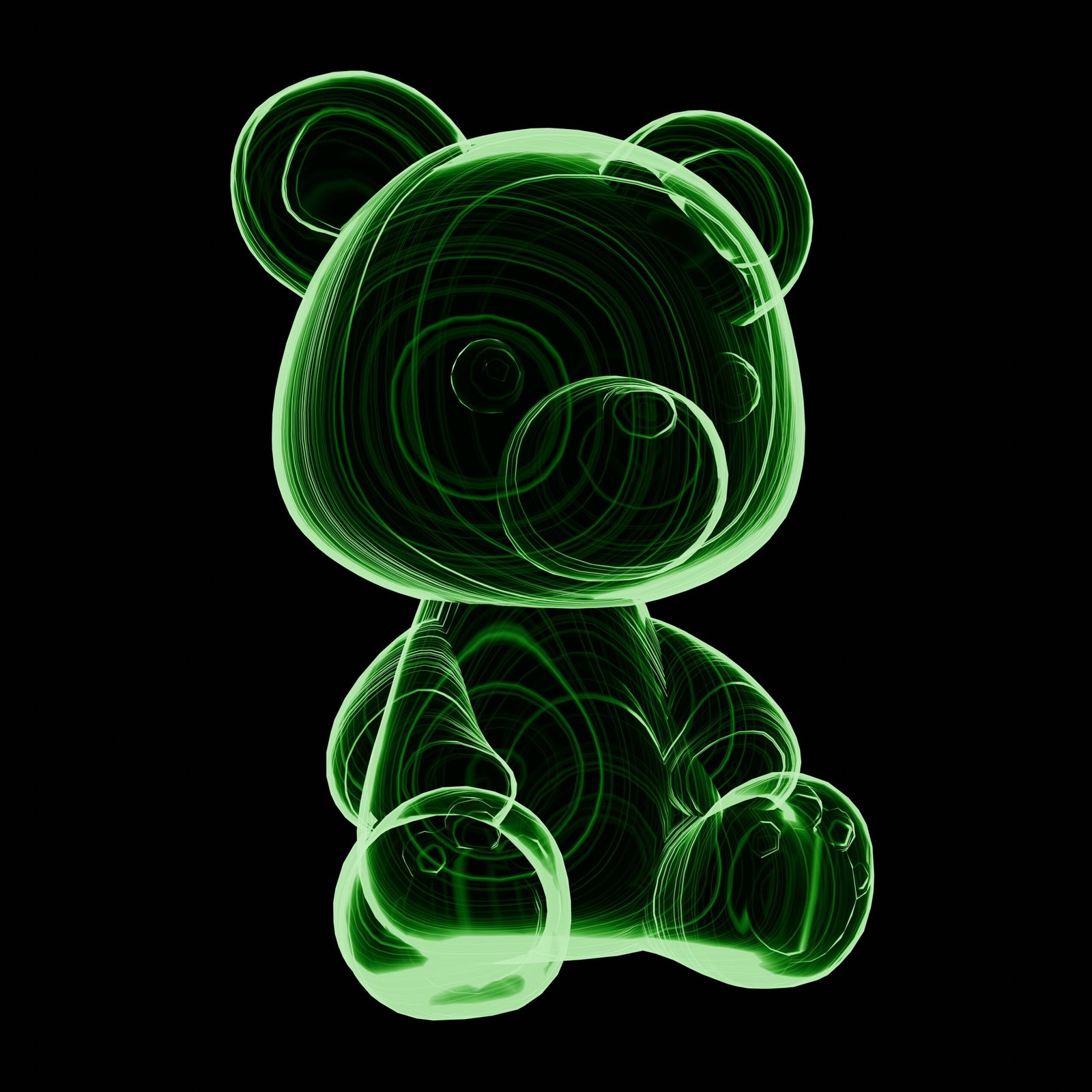 “L’Ours Quantique” – Œuvre numérique lumineuse – Image 3