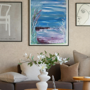 peinture authentique dans un salon