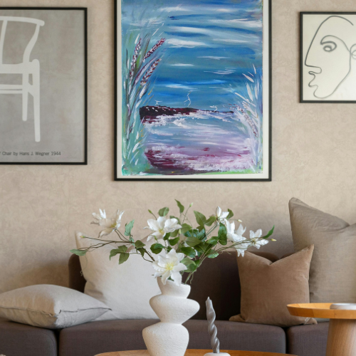 peinture authentique dans un salon